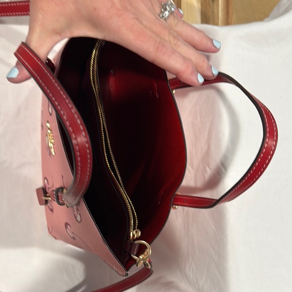 Coach Pink Cherry Pattern Satchel - Picture 2 of 4